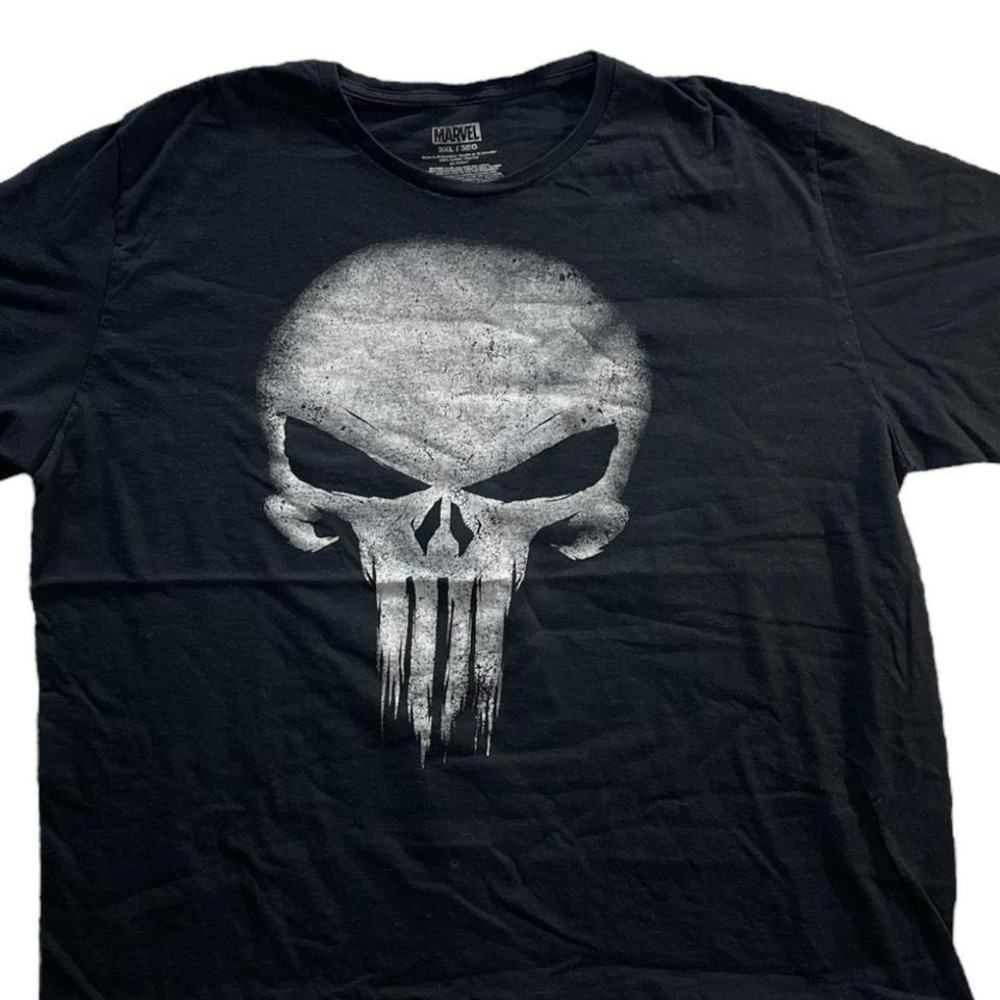 Black The Punisher Marvel Comics Graphic Tee